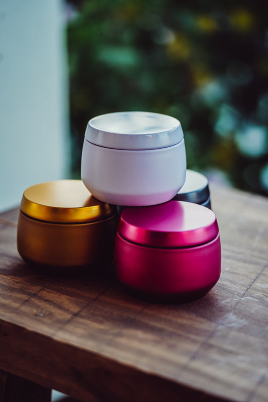 4oz Vegan Coconut Wax Travel Candles | Choose Your Signature Scent l Luxury Scented Candle Tins
