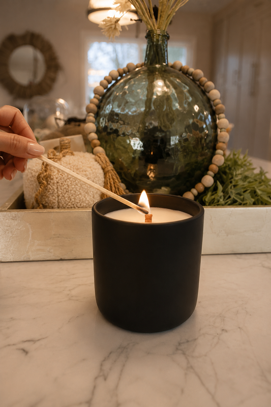 Handmade Coconut Wax Candle | 100% Vegan, Non-Toxic | Luxury Scented Candles | Clean Burning, Natural Wood Wick | 60+ Hours Burn Time | Reusable Ceramic Jar